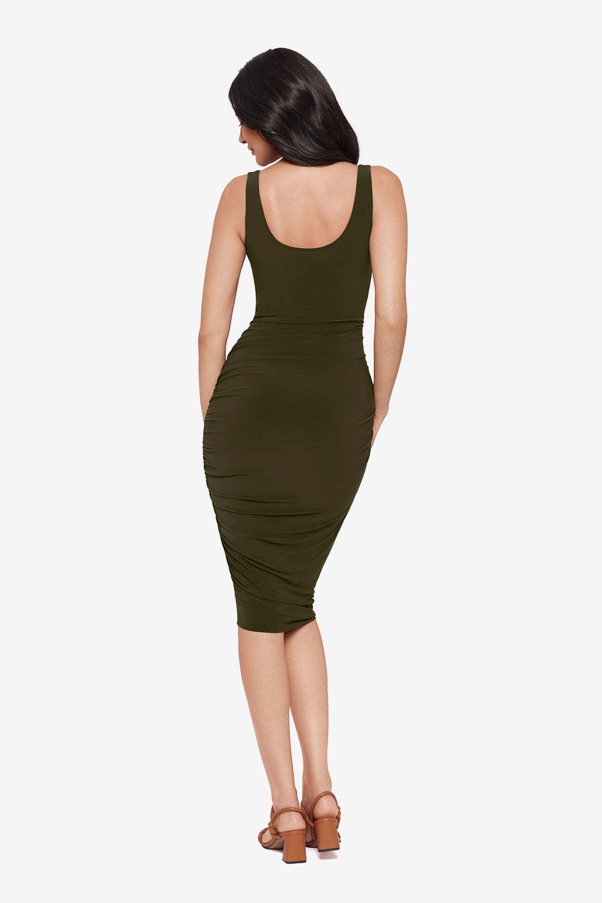 Suki Shaping Dress in Nori | Venus Cost Saving