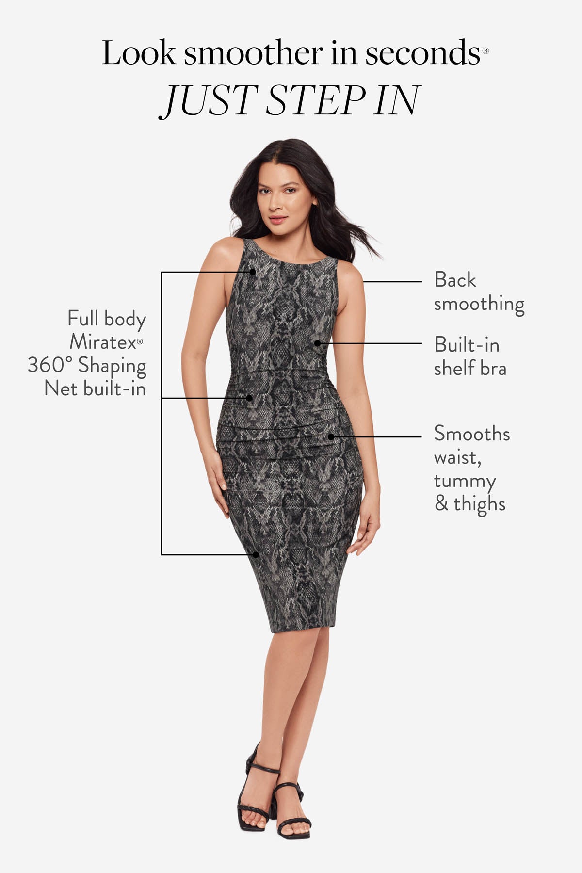 Regi Shaping Dress In Serpiente | Venus Popular Choice