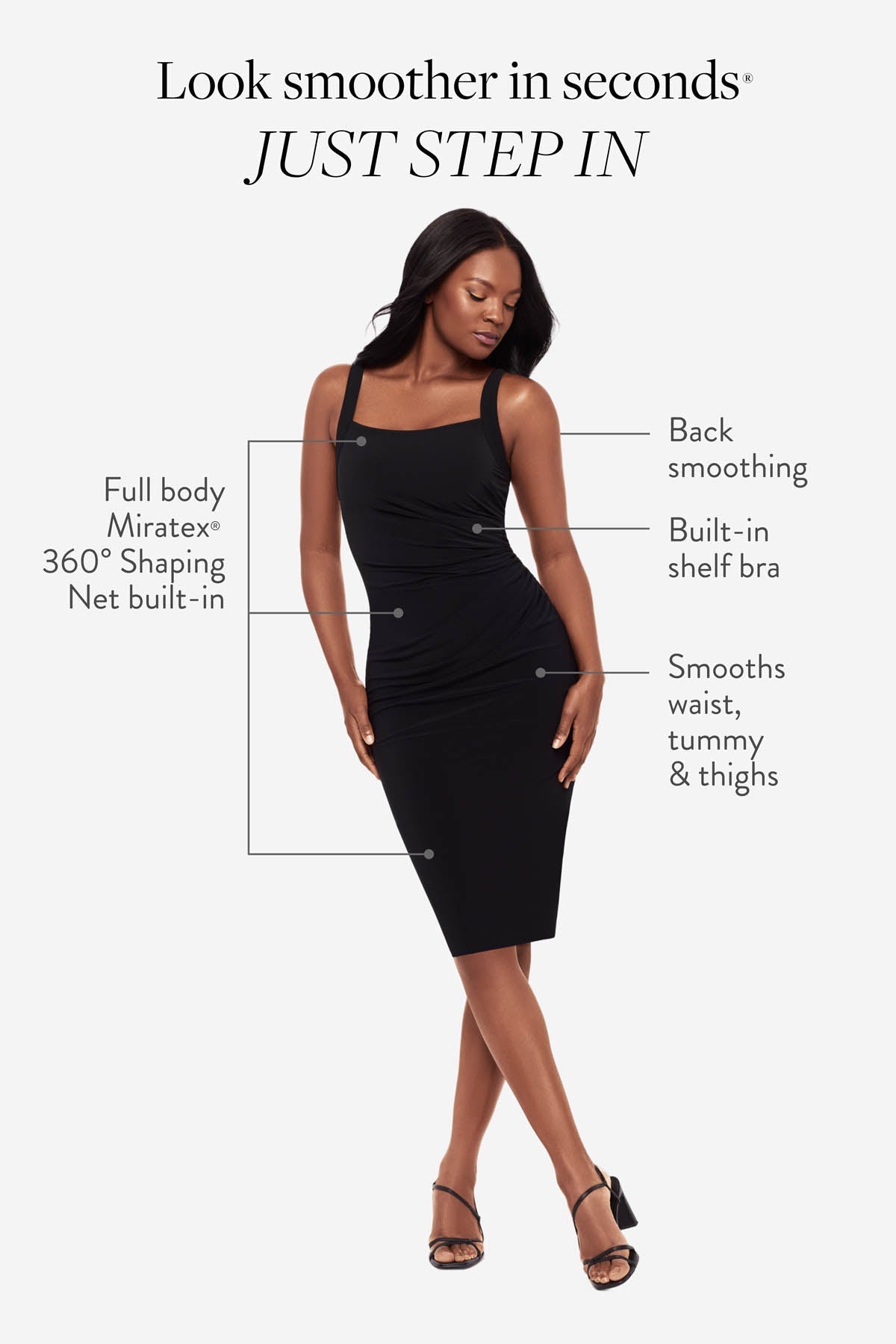 Diva Shaping Dress in Black | Venus Sale