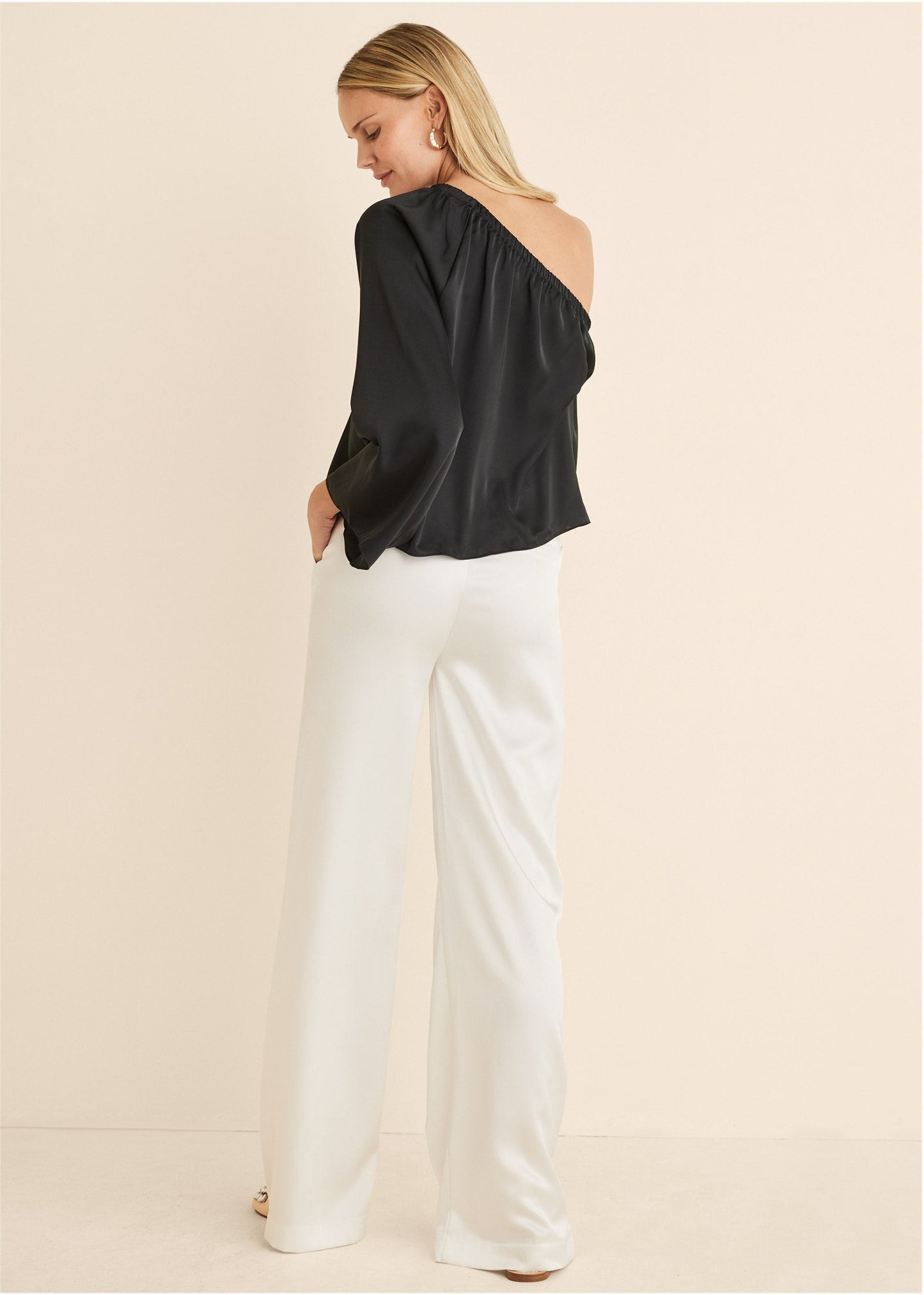 One Shoulder Top - Jet Black | Venus Featured