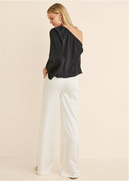 One Shoulder Top - Jet Black | Venus Featured