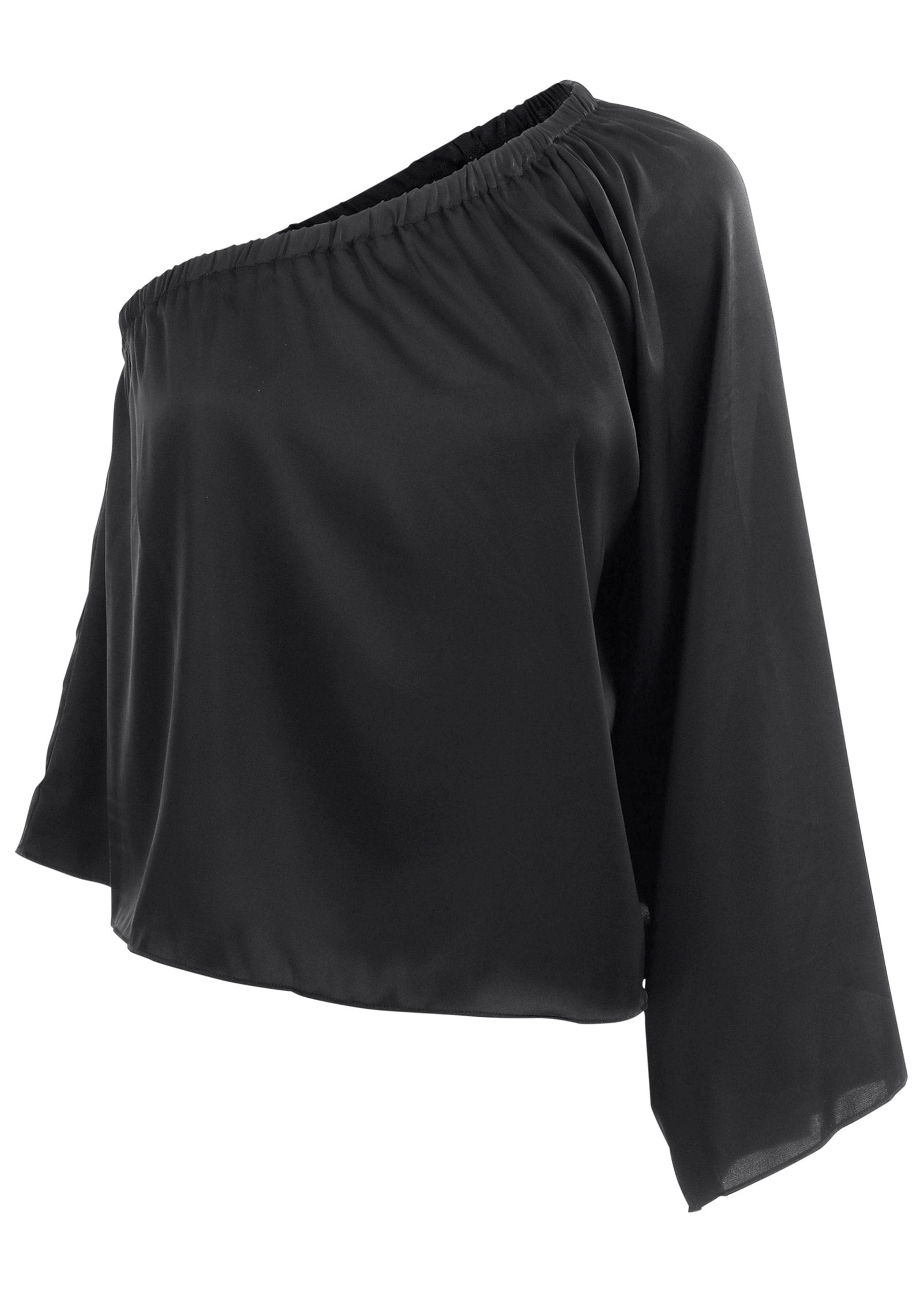 One Shoulder Top - Jet Black | Venus Featured