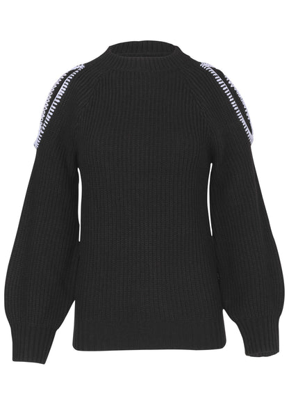 Cold Shoulder Sweater - Jet Black | Venus Customer Favorite