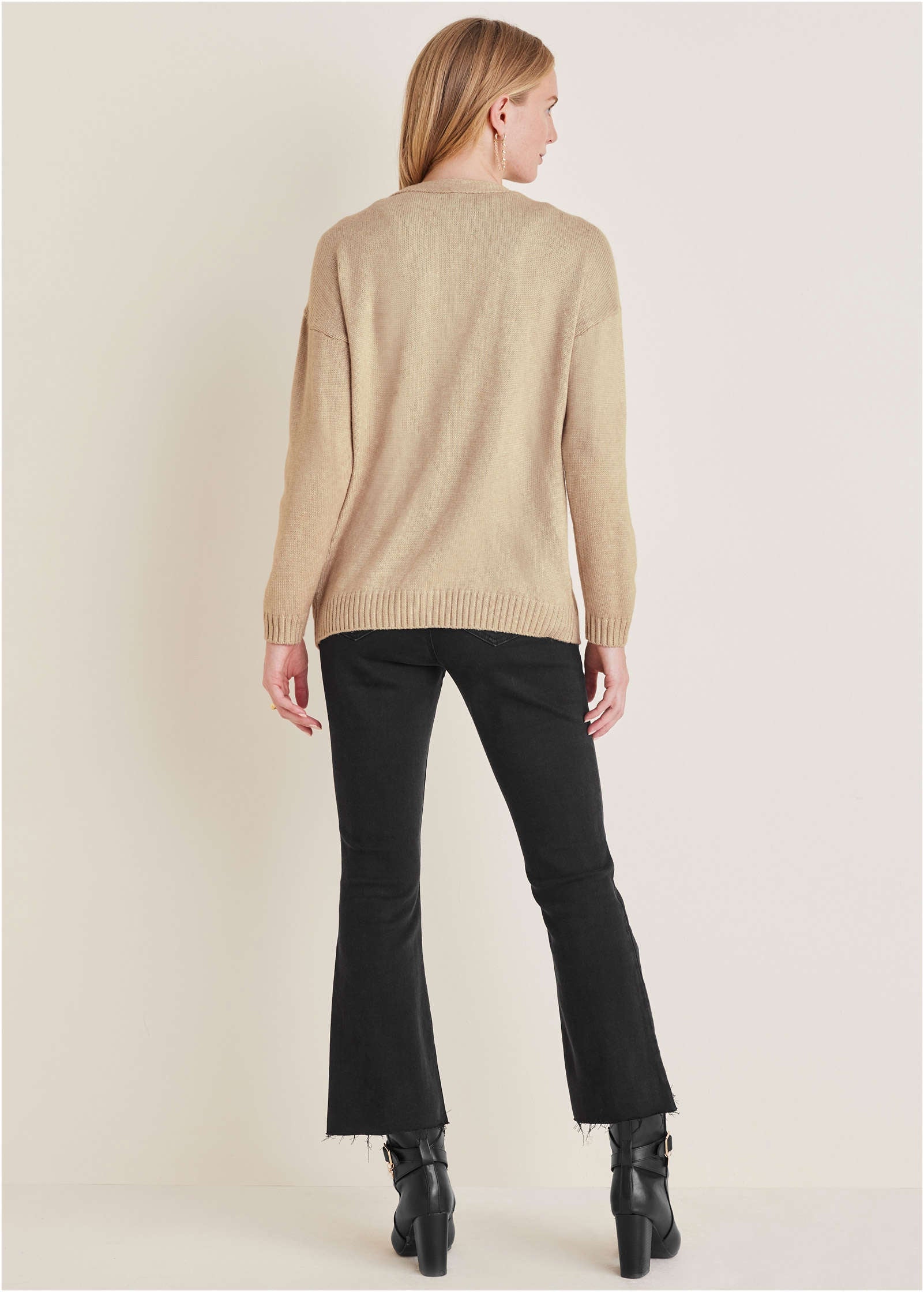 Sequin Heart Cardigan - Oatmeal Multi | Venus Limited Edition