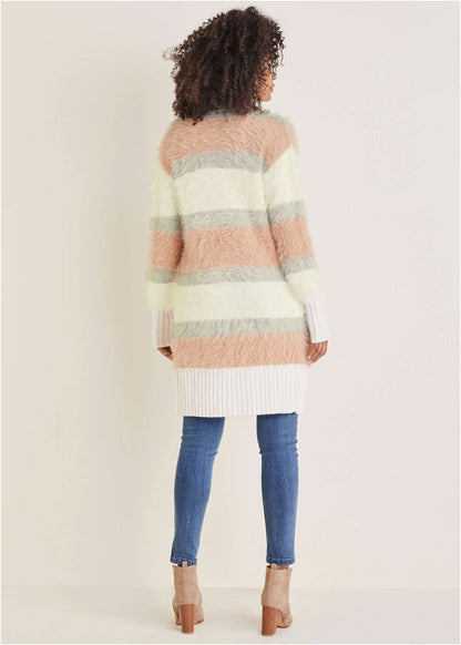 Eyelash Cardigan - White Multi | Venus Sale
