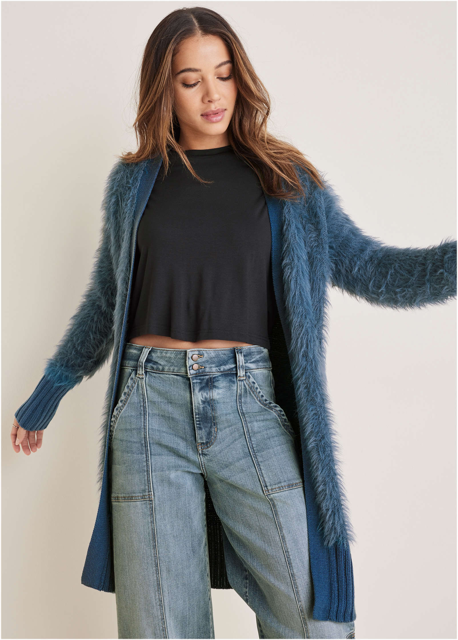 Eyelash Cardigan - Ensign Blue | Venus Cost Saving