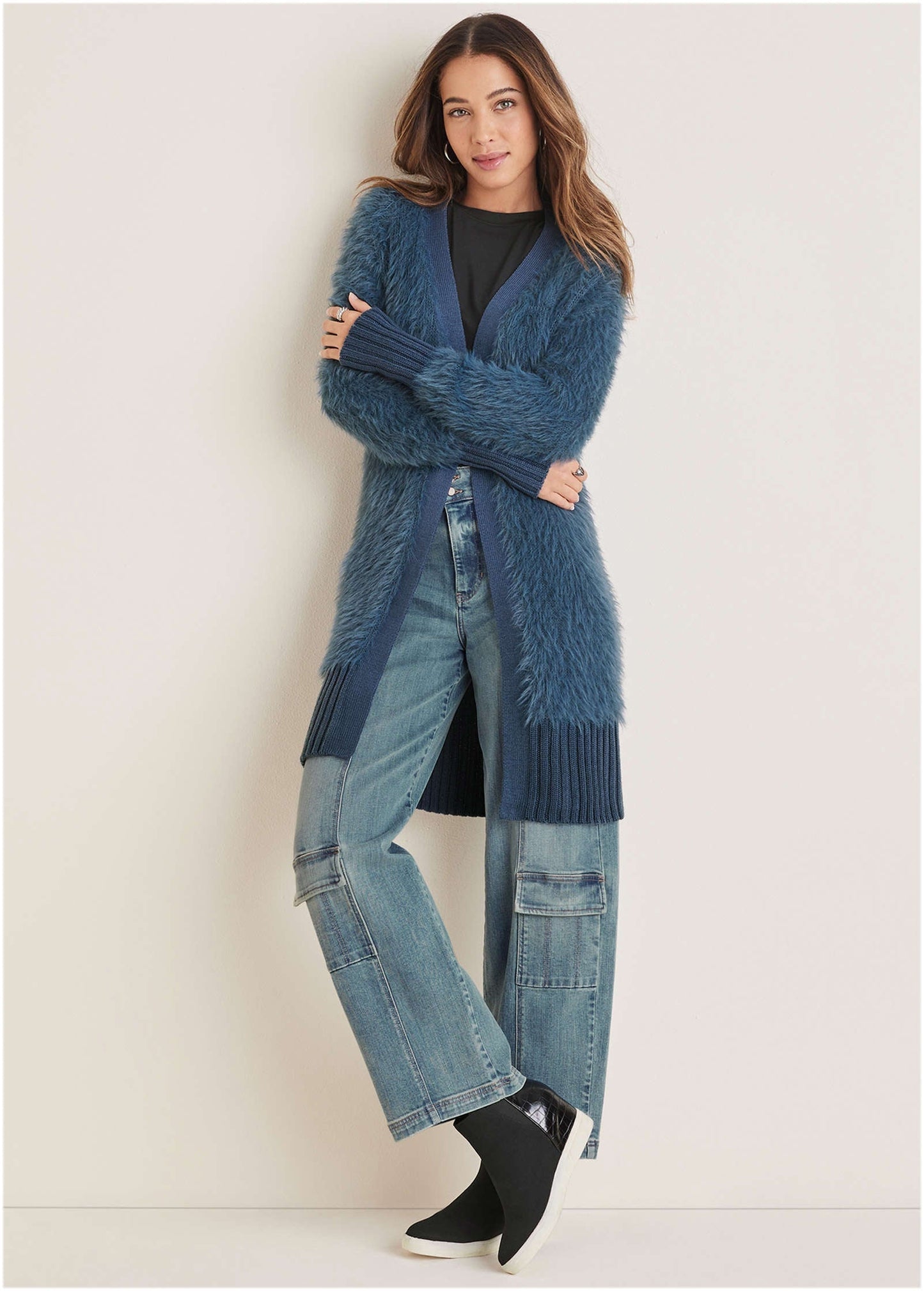 Eyelash Cardigan - Ensign Blue | Venus Cost Saving