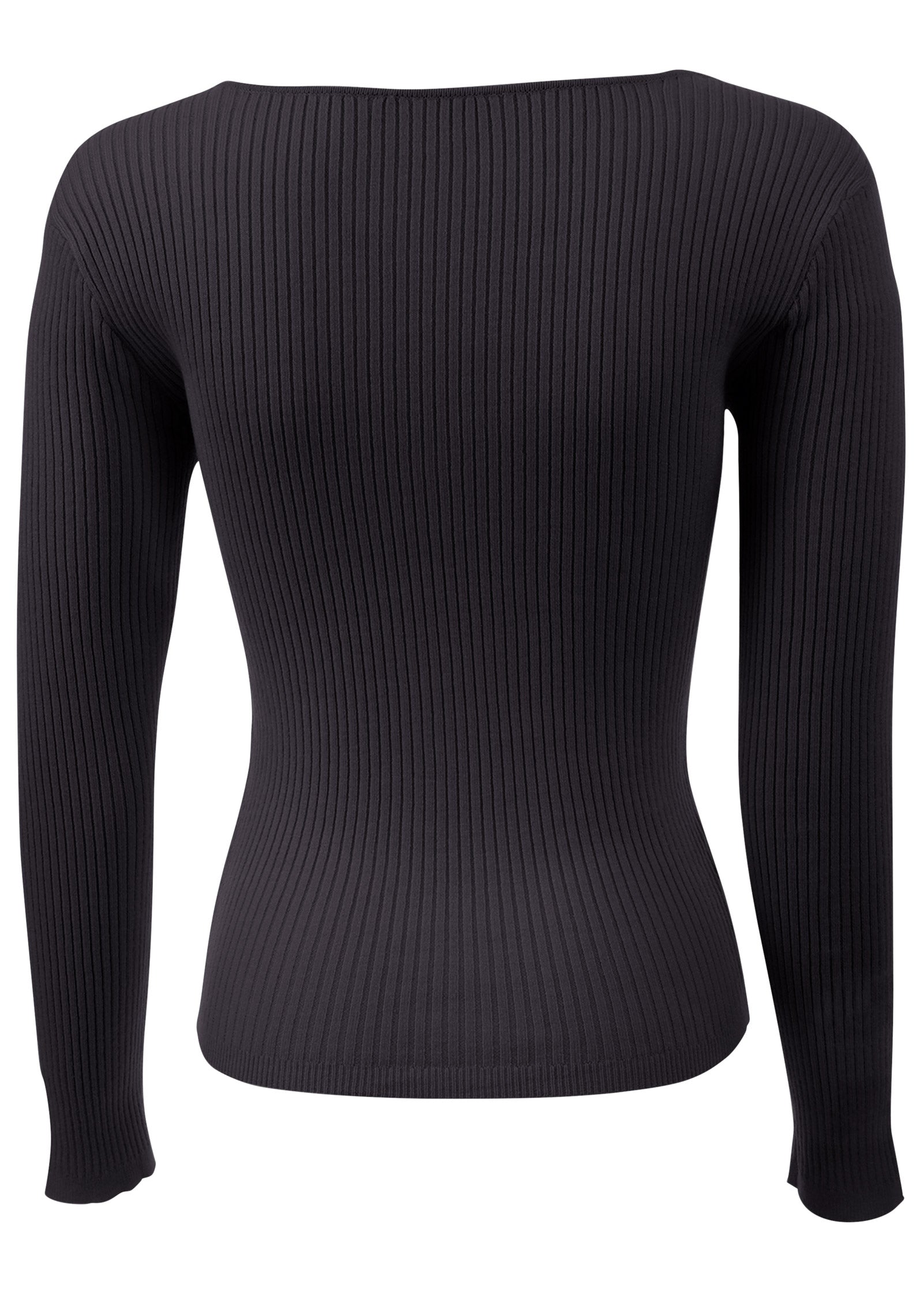 Long Sleeve Sweater - Jet Black | Venus Featured