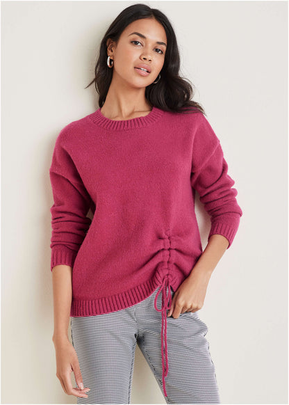 Ruched Sweater - Vivacious | Venus Sale