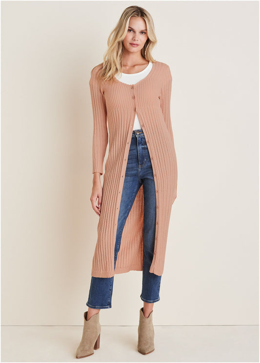 Pointelle Duster - Evening Sand | Venus Budget Friendly