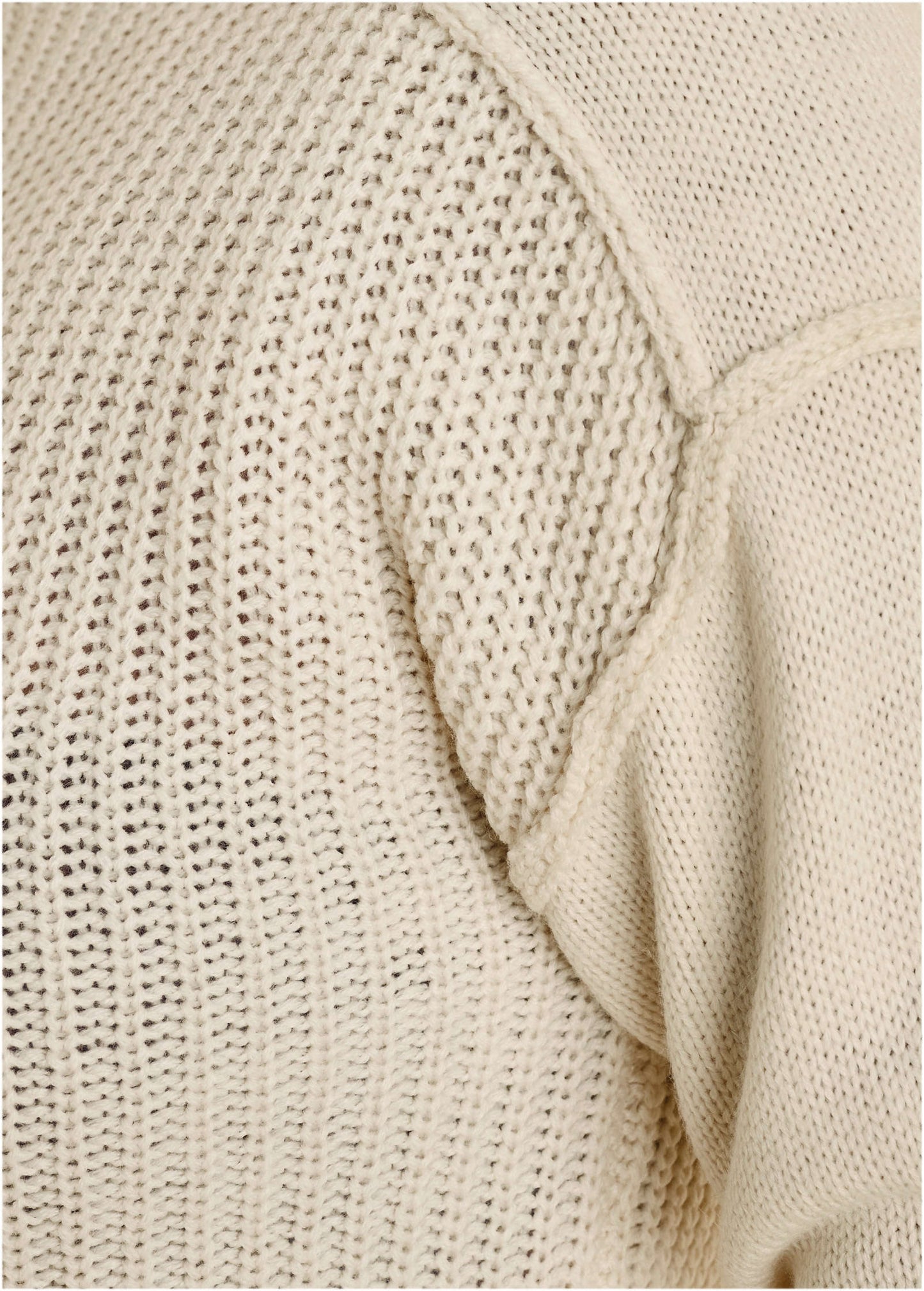 Mock Neck Knit Sweater - Off White | Venus Popular Choice