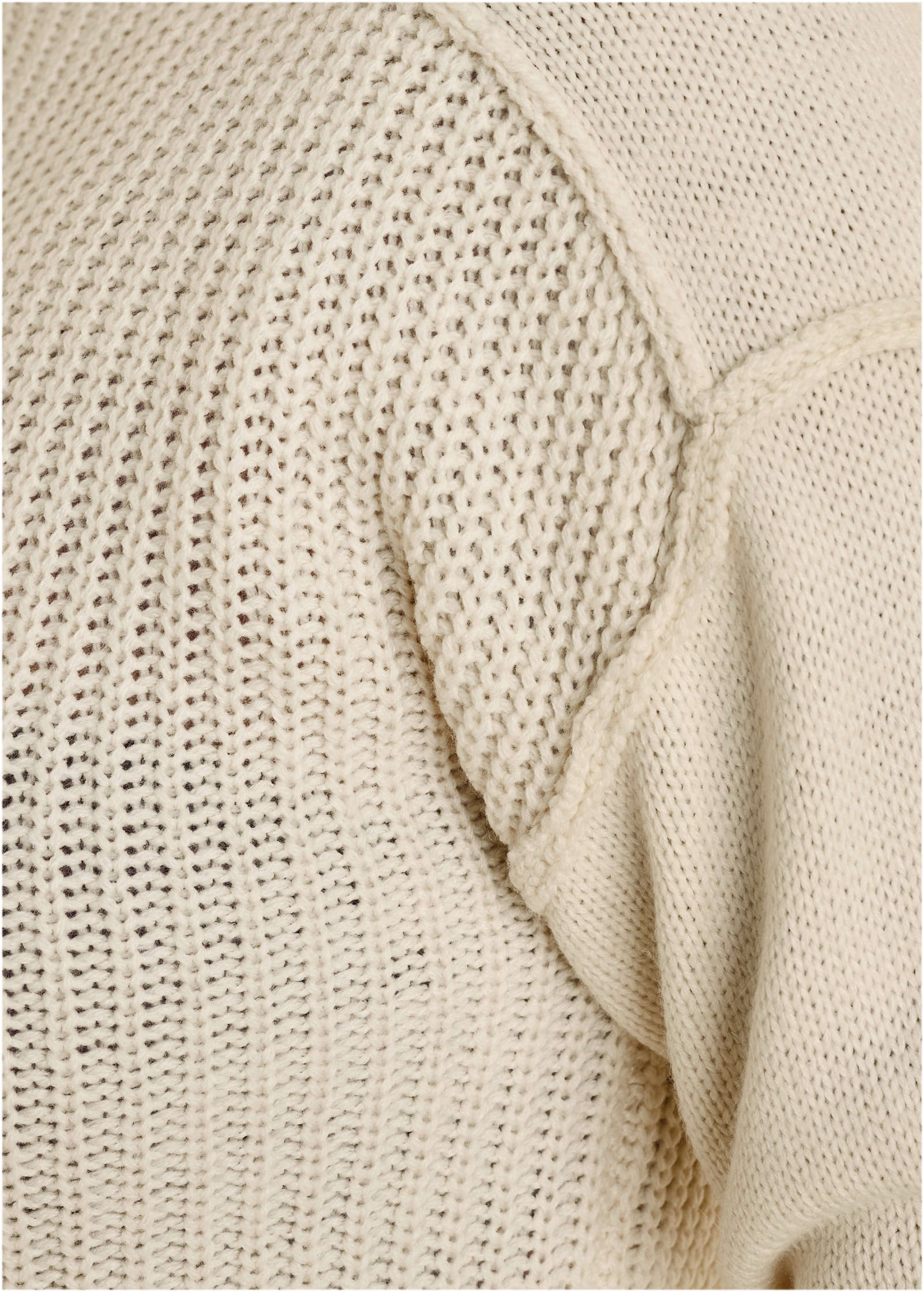 Mock Neck Knit Sweater - Off White | Venus Popular Choice