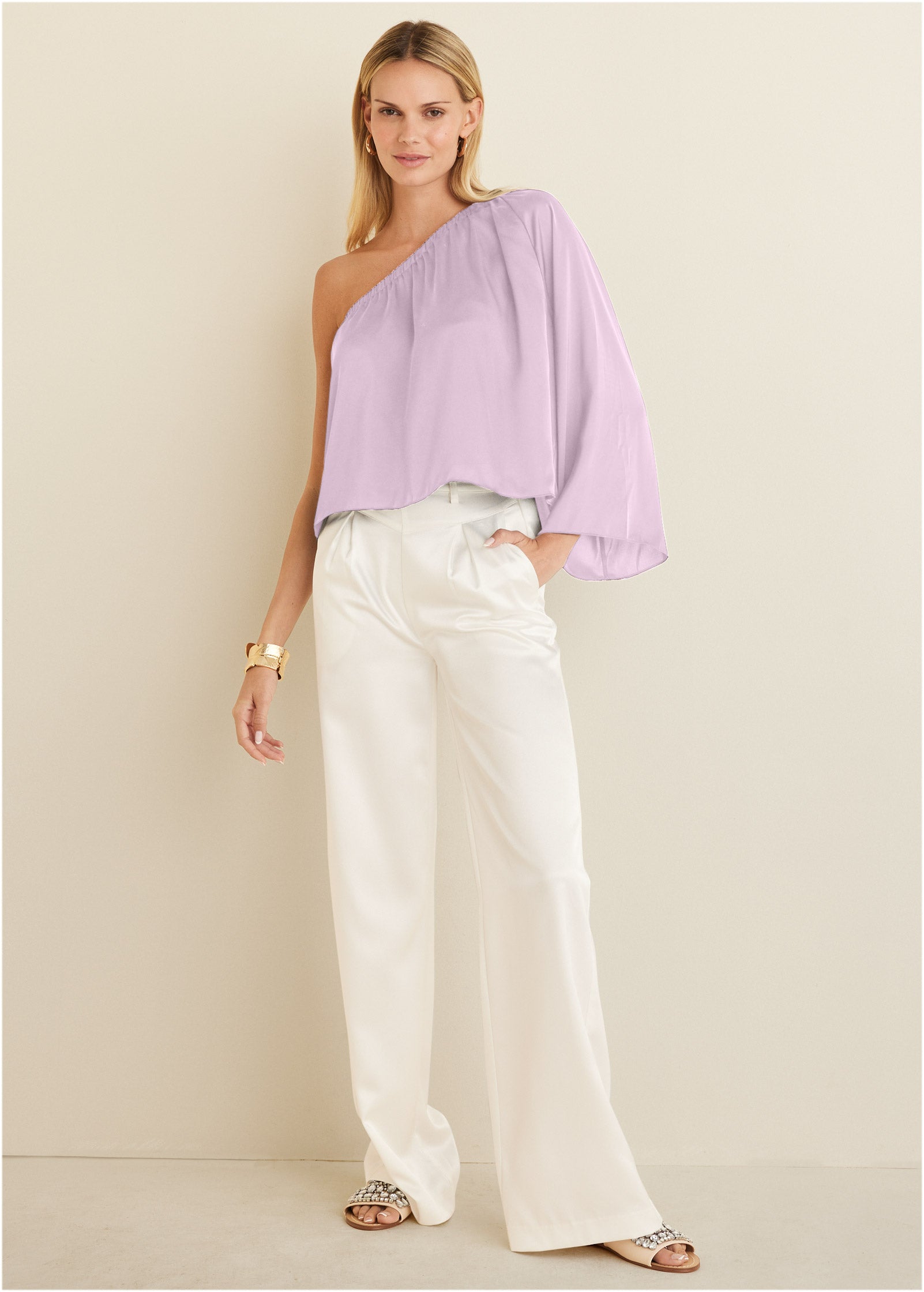 One Shoulder Top - Lilac | Venus Budget Friendly
