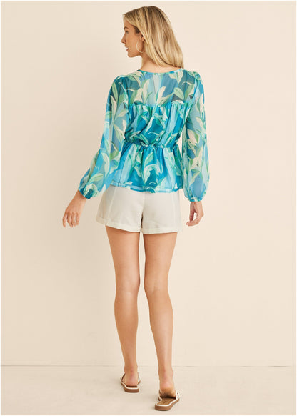 Sheer Beauty Blouse - Botanical Beauty | Venus Special Offer