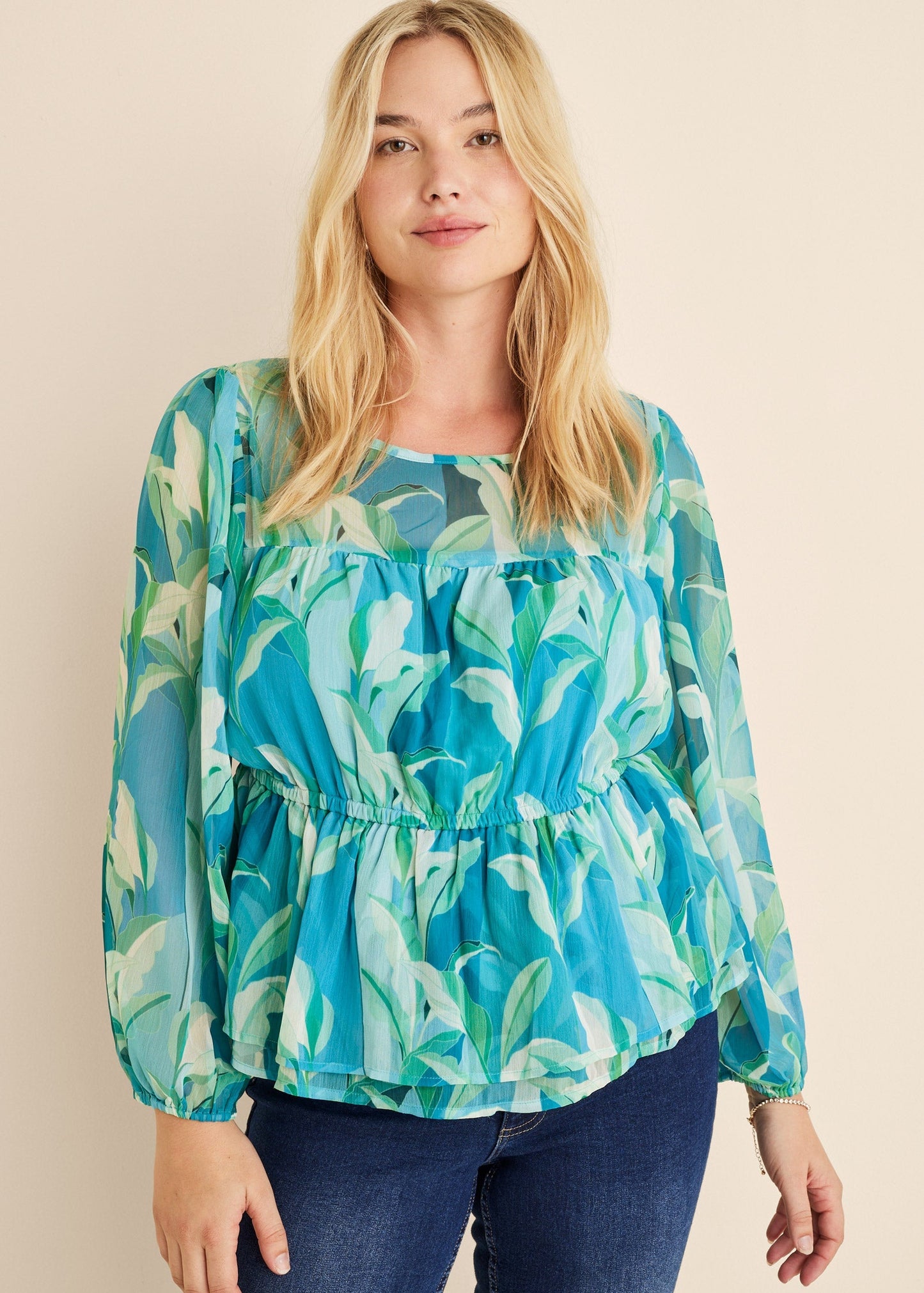 Sheer Beauty Blouse - Botanical Beauty | Venus Special Offer