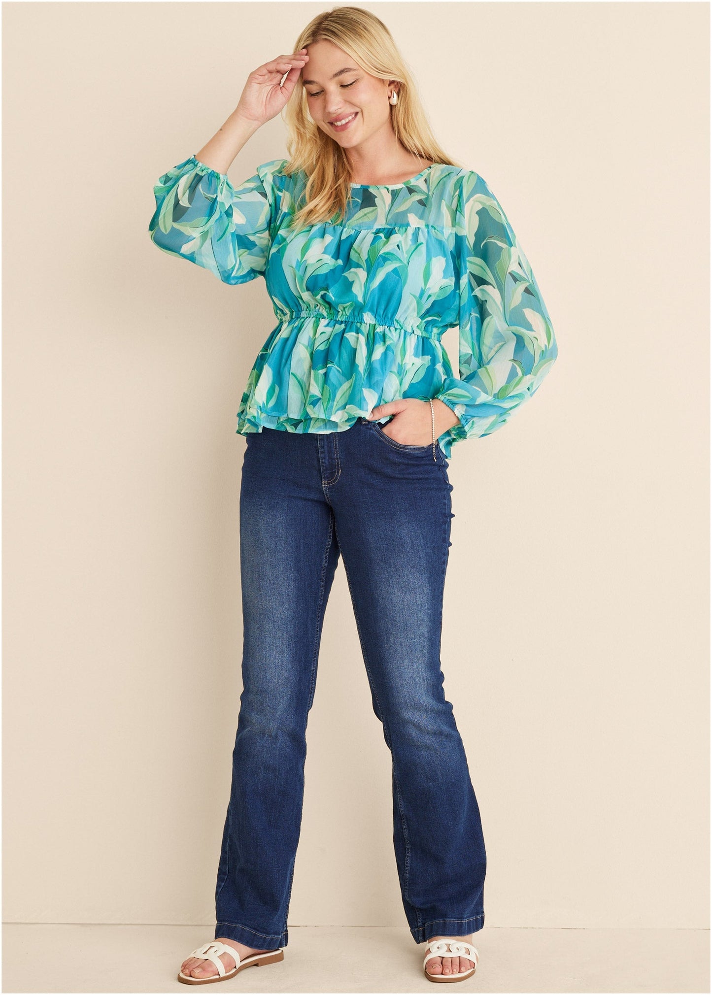 Sheer Beauty Blouse - Botanical Beauty | Venus Special Offer