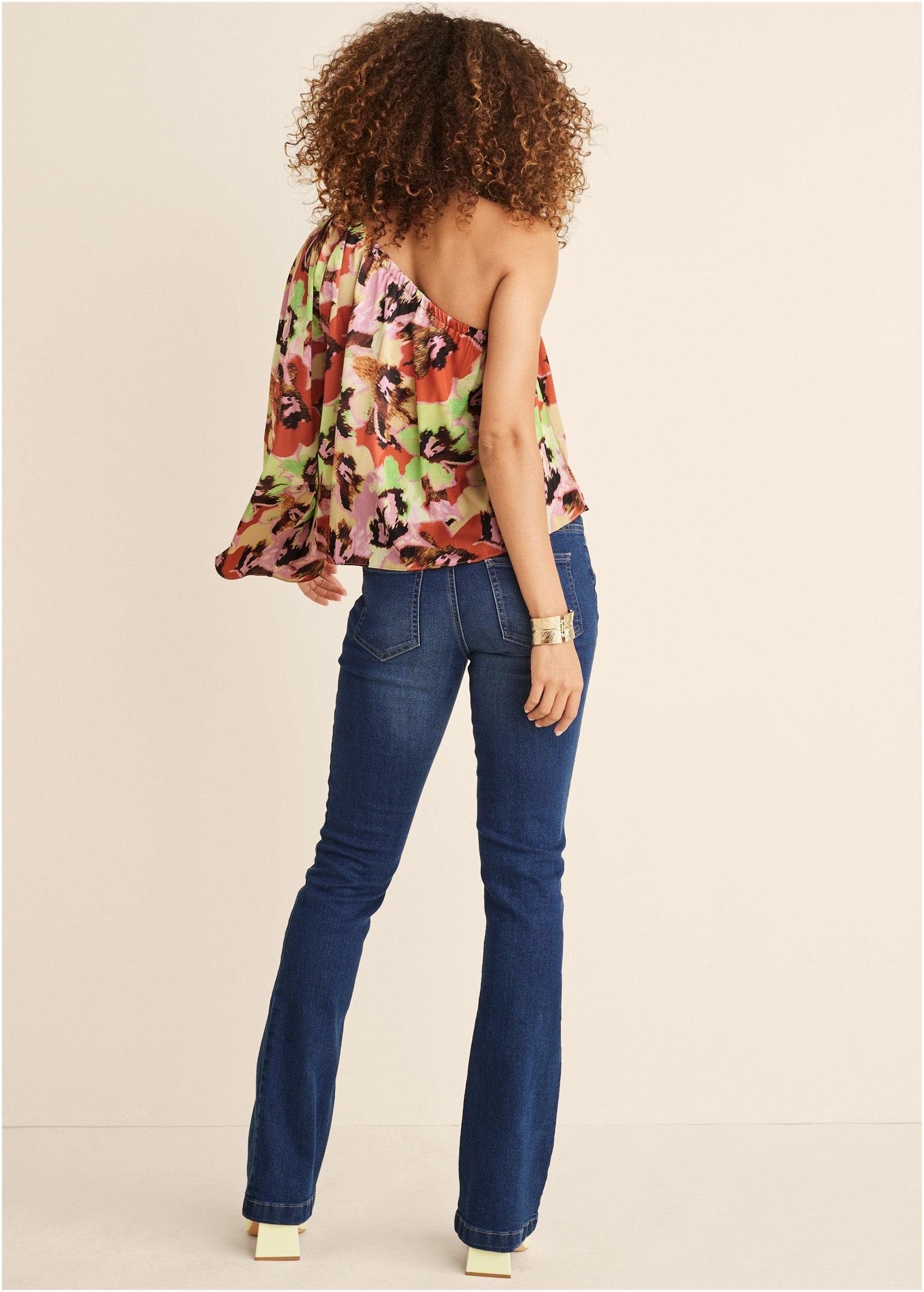 One Shoulder Top - Blurred Bouquet | Venus Featured