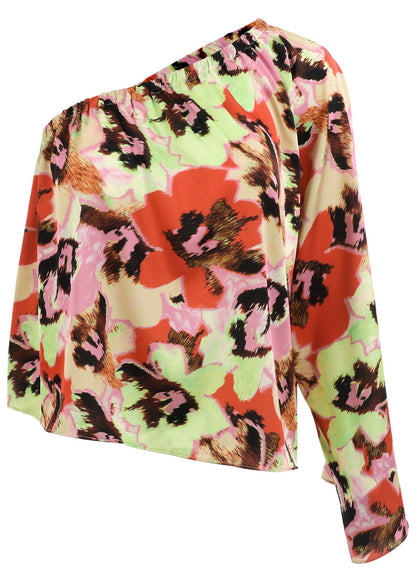 One Shoulder Top - Blurred Bouquet | Venus Featured
