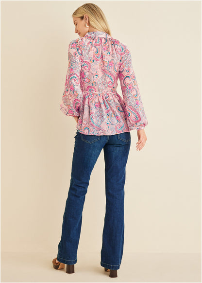 High-Low Blouse - Venetian Paisley | Venus Popular Choice