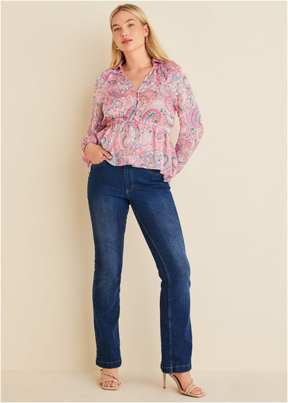 High-Low Blouse - Venetian Paisley | Venus Popular Choice