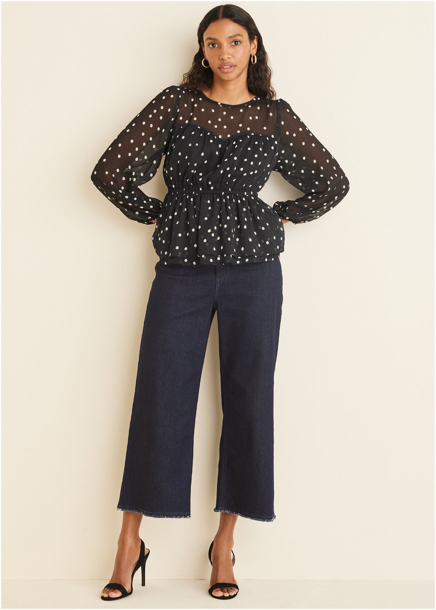 Sheer Beauty Blouse - Dolce Vita Dot | Venus Best Seller