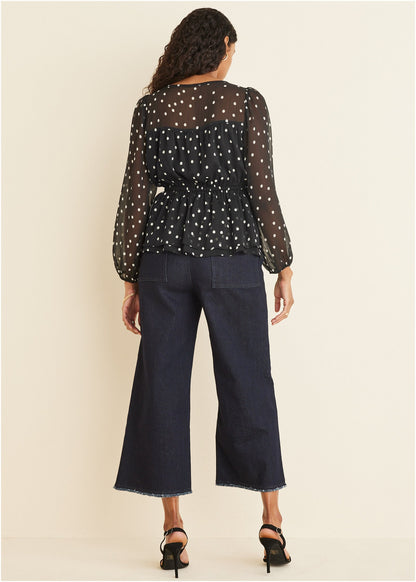 Sheer Beauty Blouse - Dolce Vita Dot | Venus Best Seller