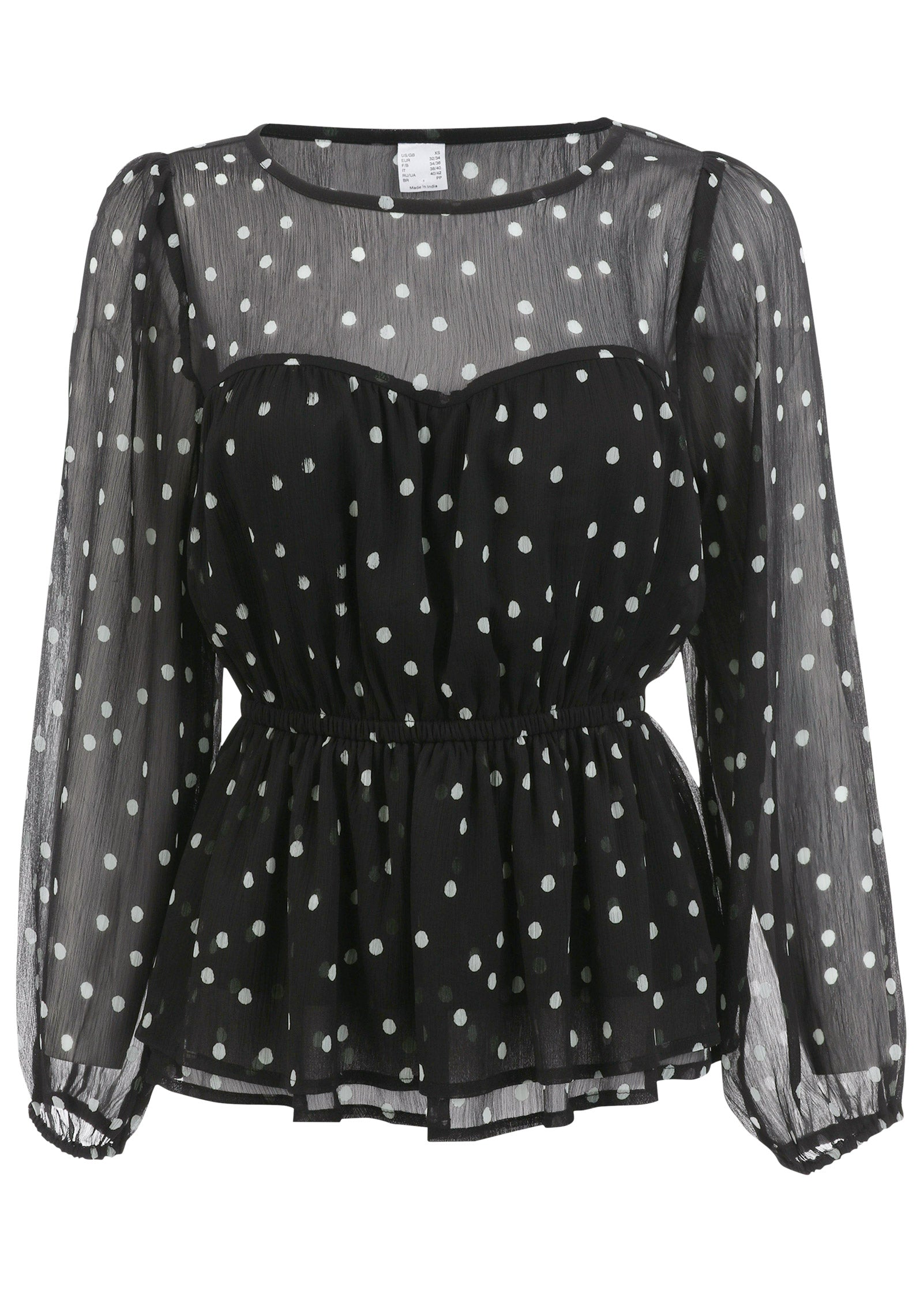 Sheer Beauty Blouse - Dolce Vita Dot | Venus Best Seller