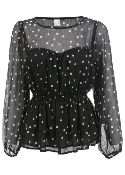 Sheer Beauty Blouse - Dolce Vita Dot | Venus Best Seller