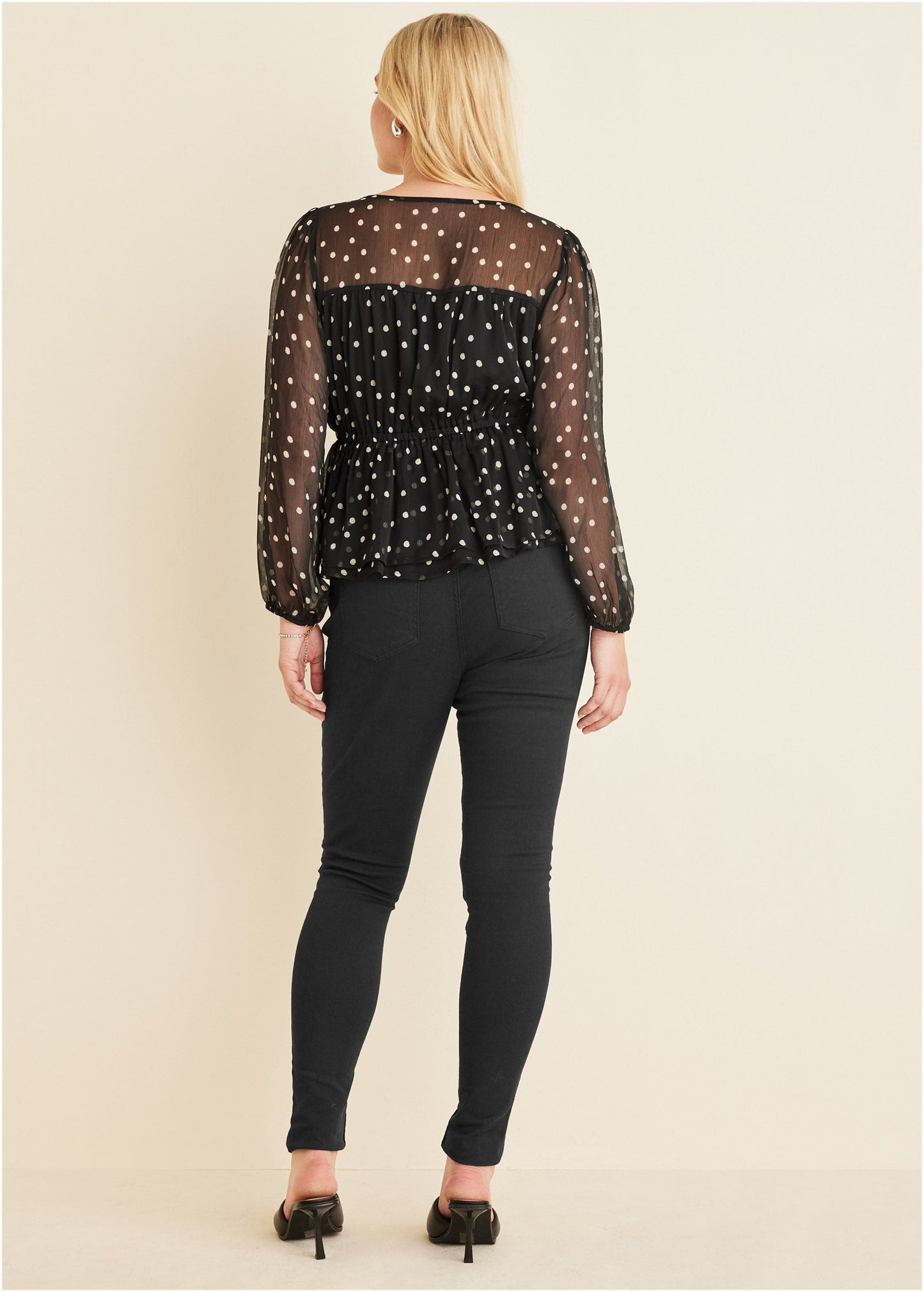 Sheer Beauty Blouse - Dolce Vita Dot | Venus Best Seller