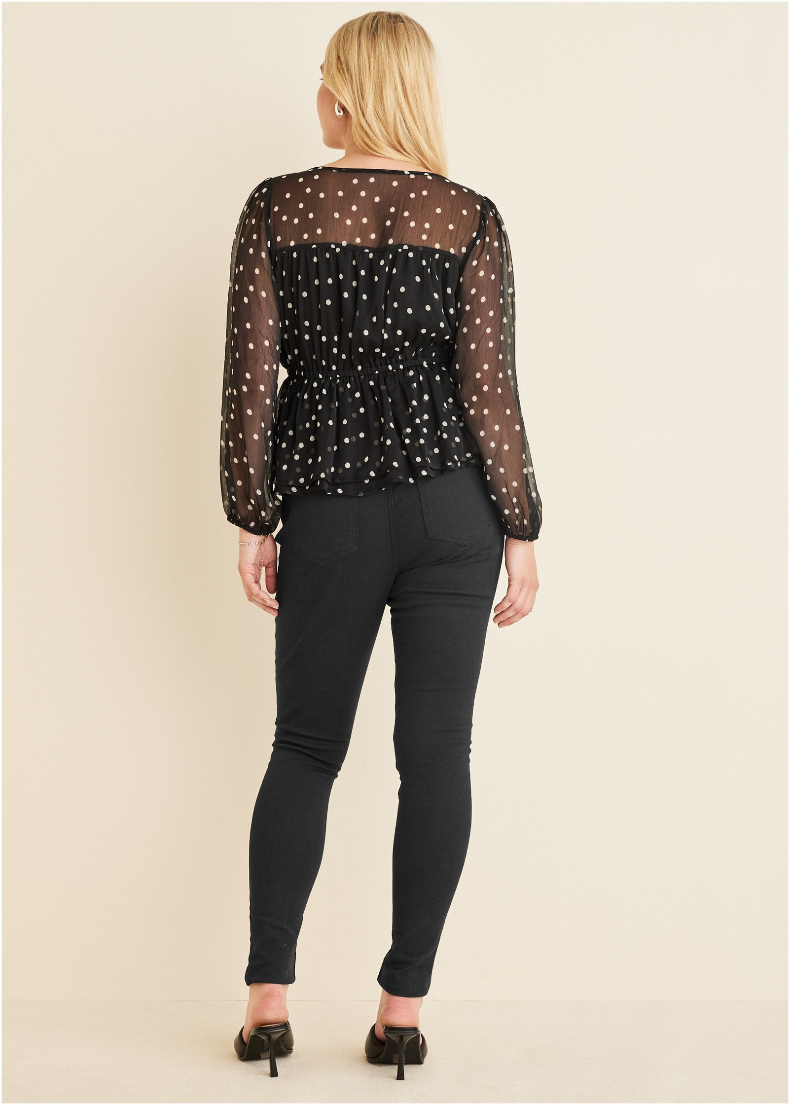 Sheer Beauty Blouse - Dolce Vita Dot | Venus Best Seller
