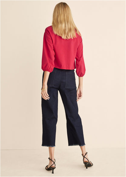 Cut-Out Heart Top - Red | Venus Sale
