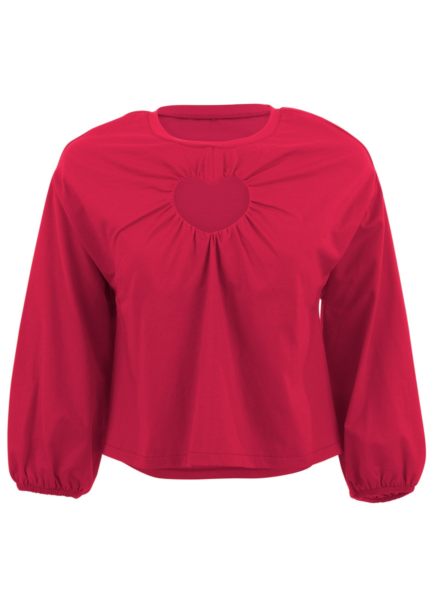 Cut-Out Heart Top - Red | Venus Sale