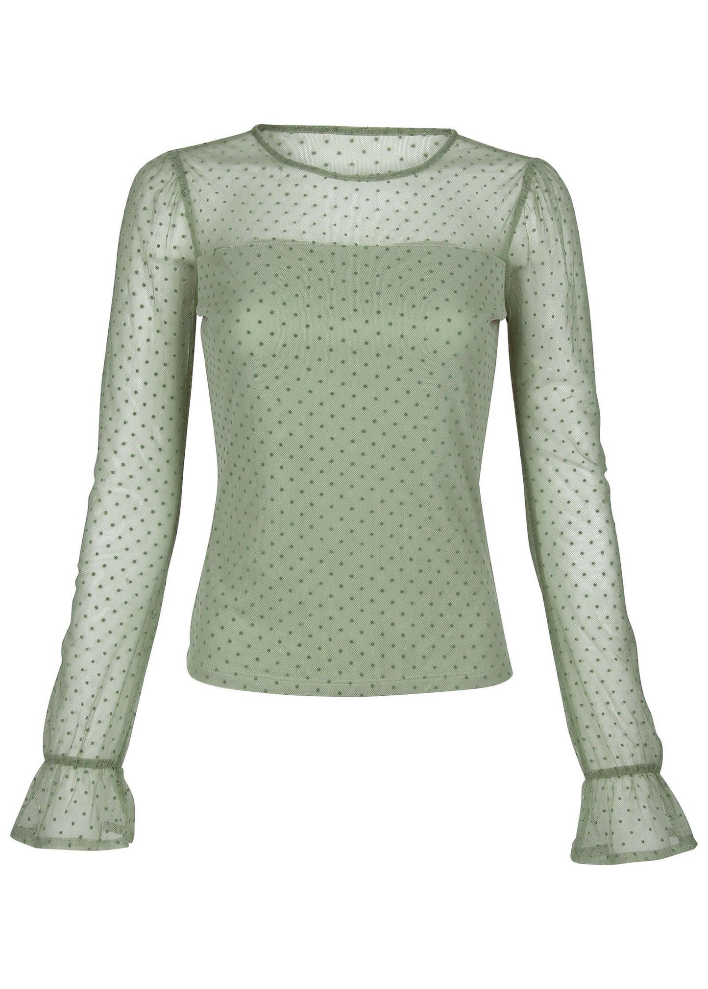 Dot Mesh Top - Iceberg Green | Venus Cost Saving