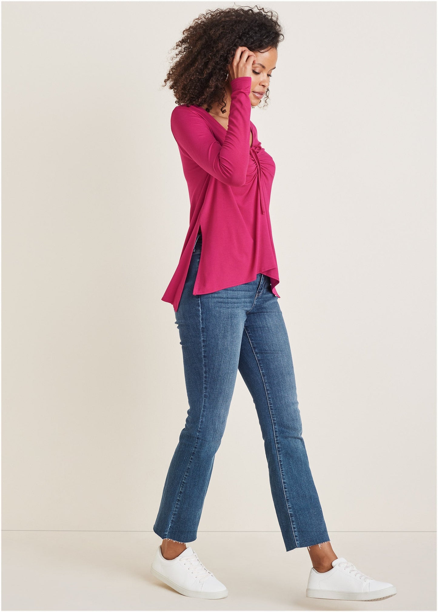 Ruched Tie Front Top - Vivacious | Venus Featured