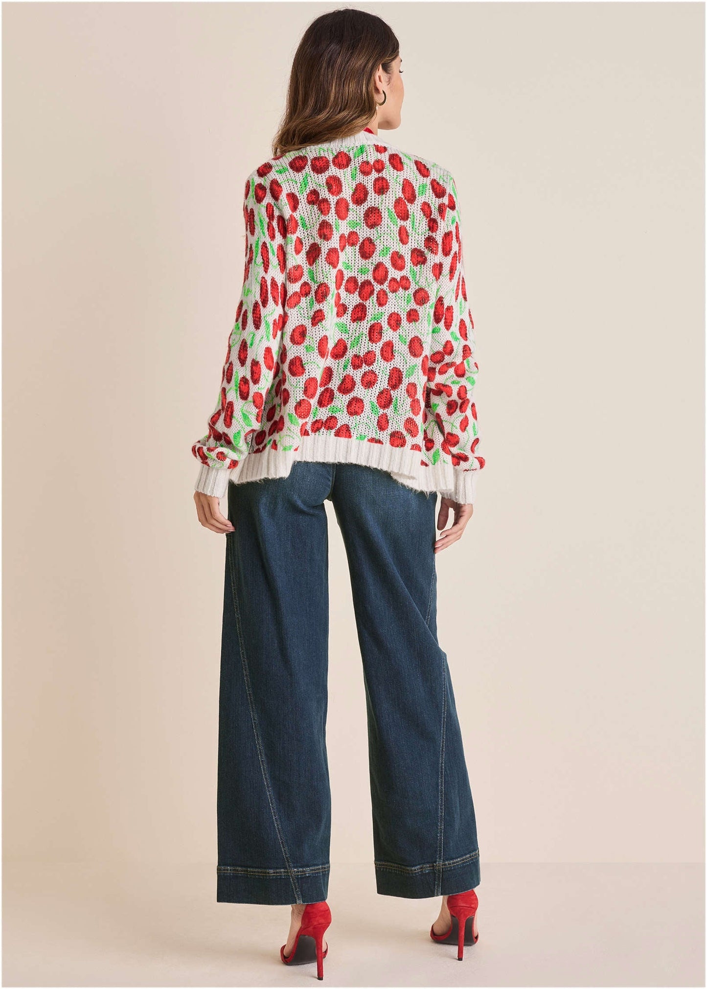 Cherry Print Cardigan - Wild Cherries All Over | Venus Featured