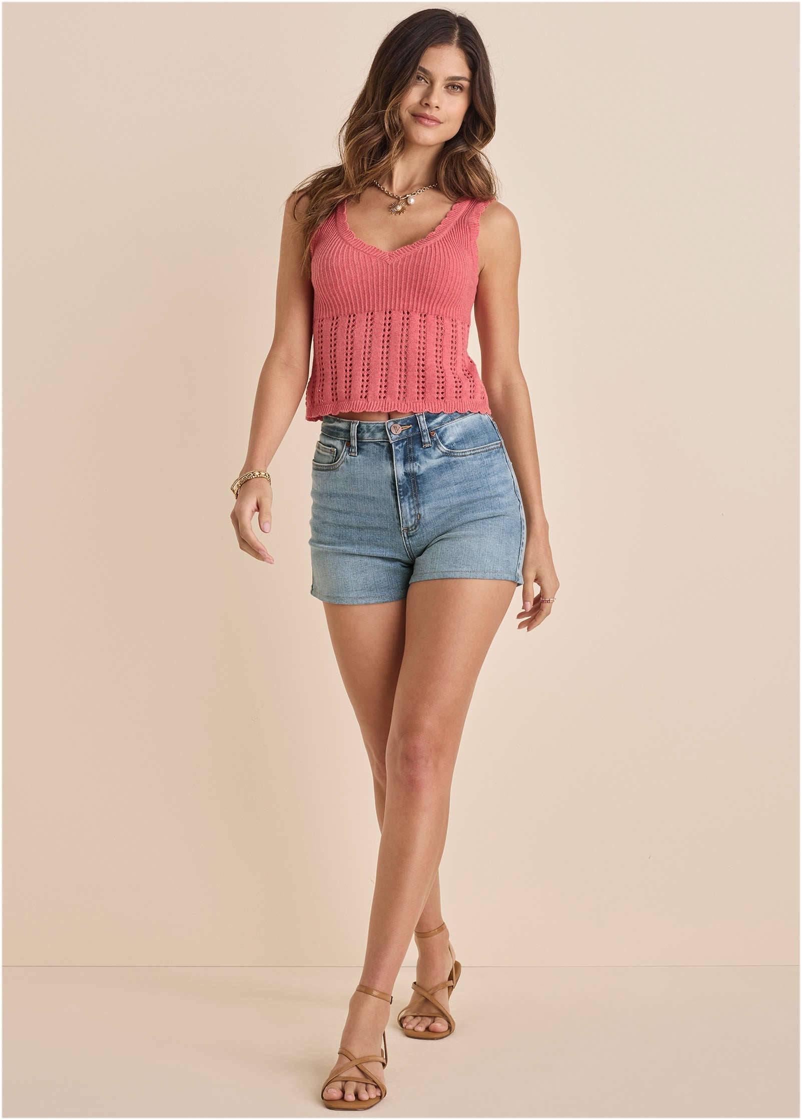 Pointelle Tank - Paradise Pink | Venus Best Seller