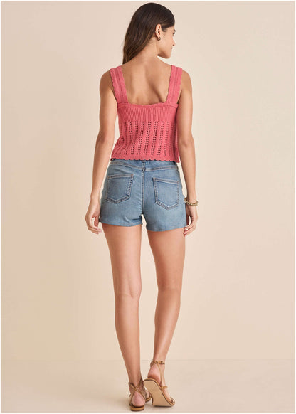 Pointelle Tank - Paradise Pink | Venus Best Seller