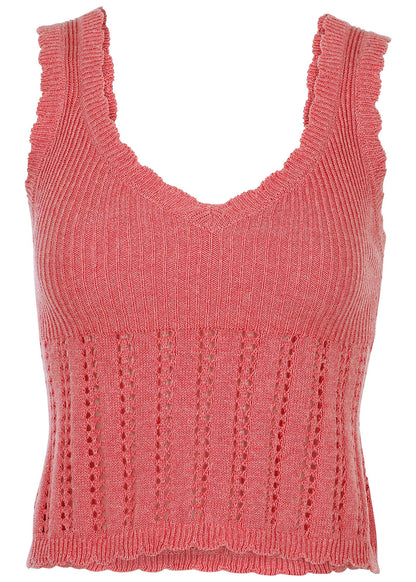 Pointelle Tank - Paradise Pink | Venus Best Seller