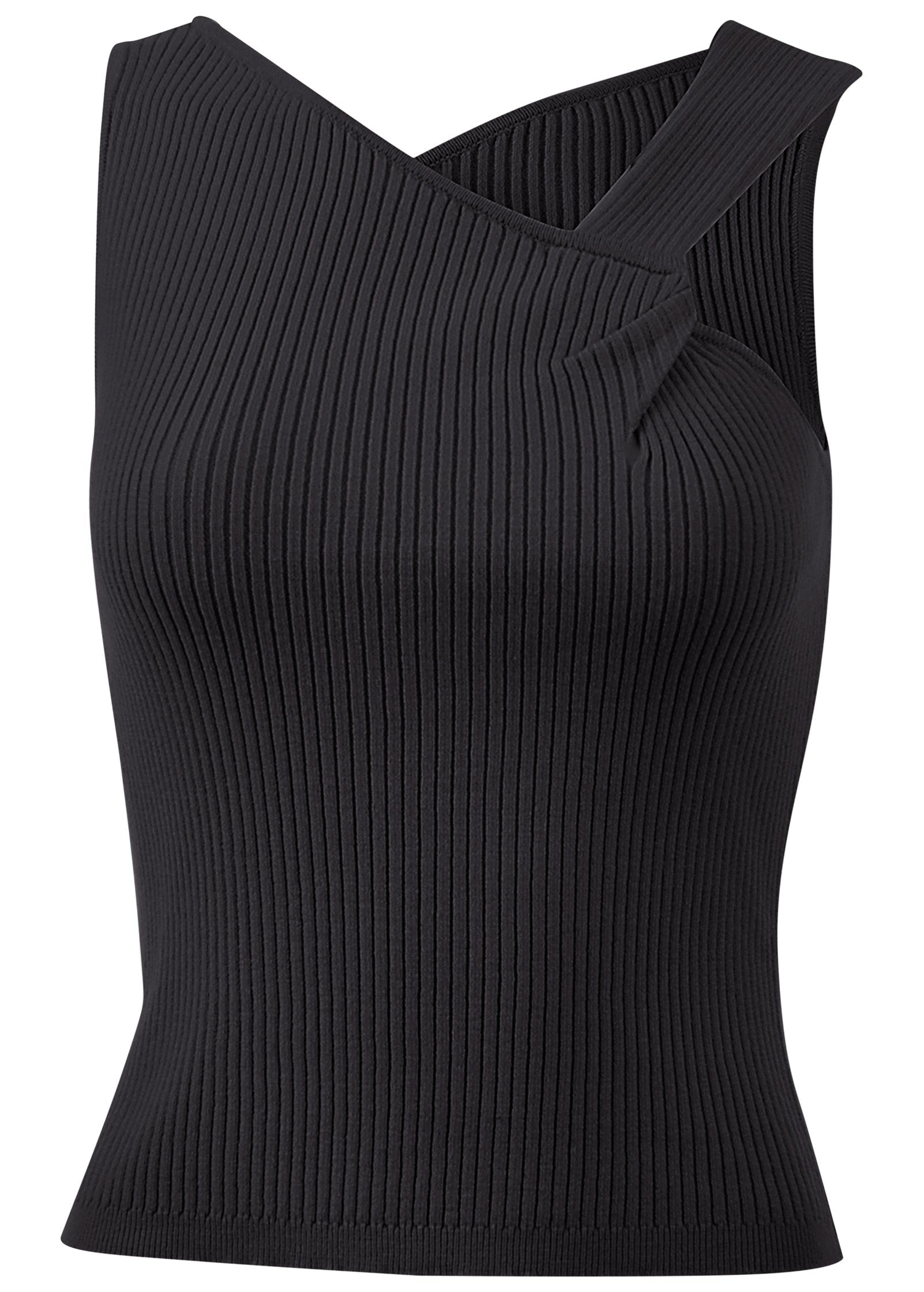 Twist Detail Sweater Tank - Jet Black | Venus Customer Favorite