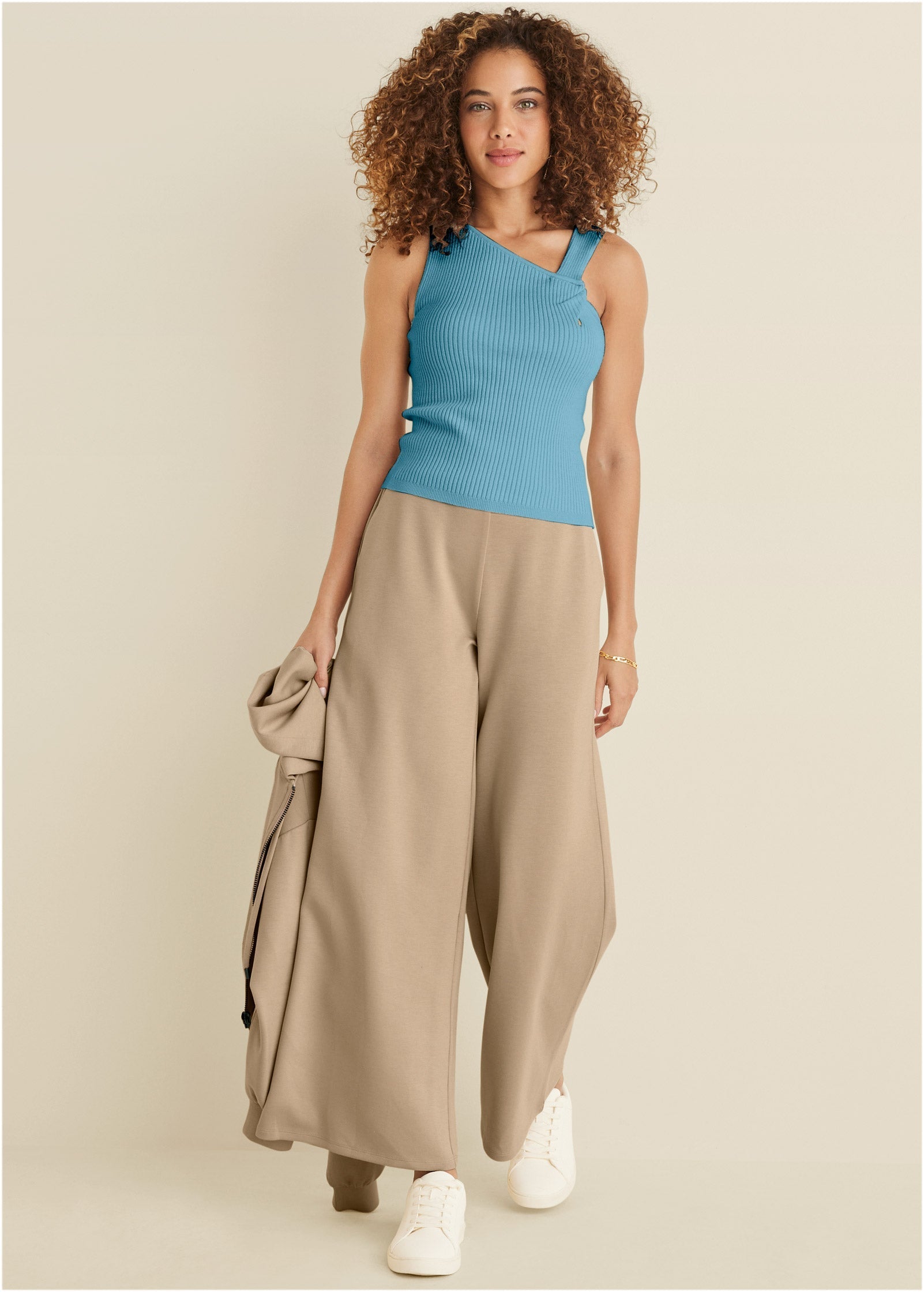 Twist Detail Sweater Tank - Blue | Venus Limited Edition