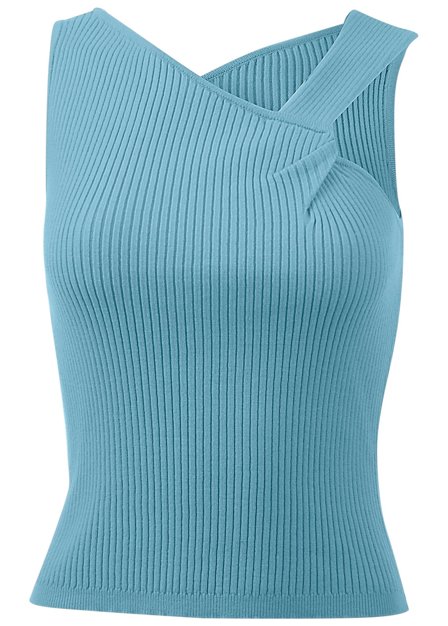 Twist Detail Sweater Tank - Blue | Venus Limited Edition