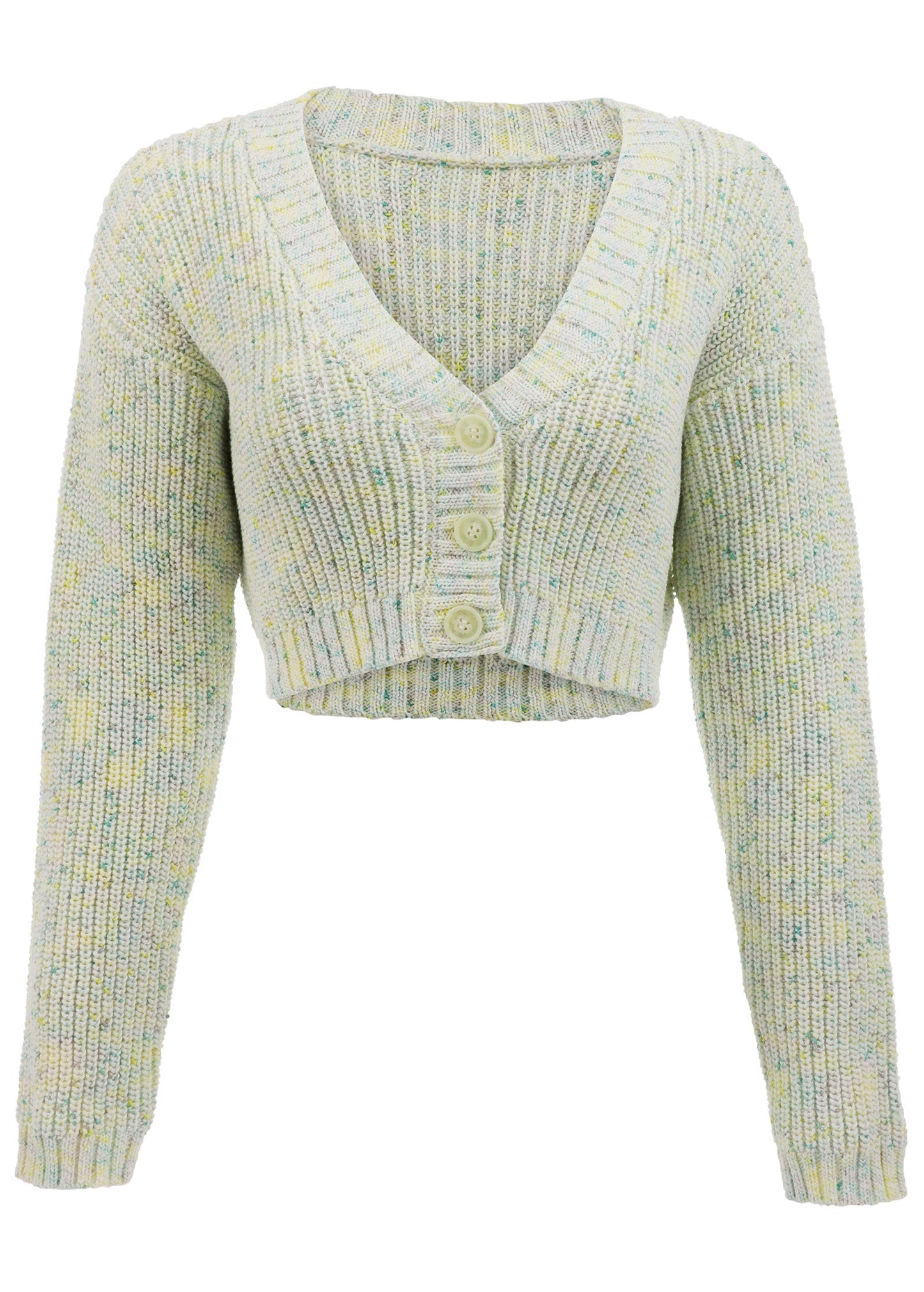 Marled Crop Cardigan - Multi Color | Venus Sale