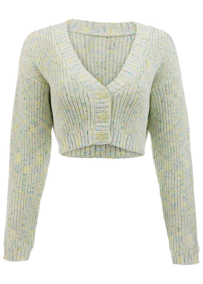 Marled Crop Cardigan - Multi Color | Venus Sale