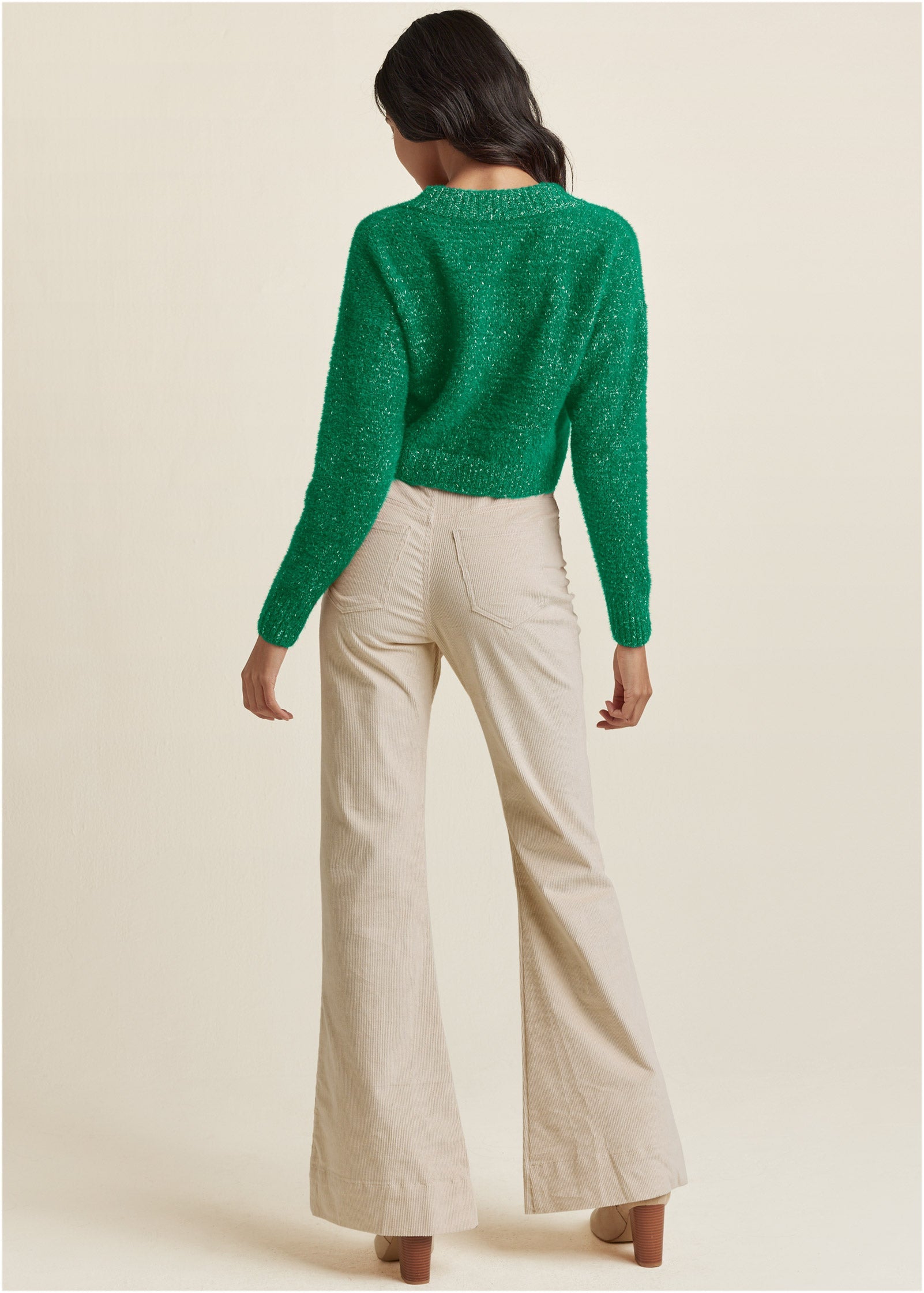 V-Neck Sweater - Emerald | Venus Value