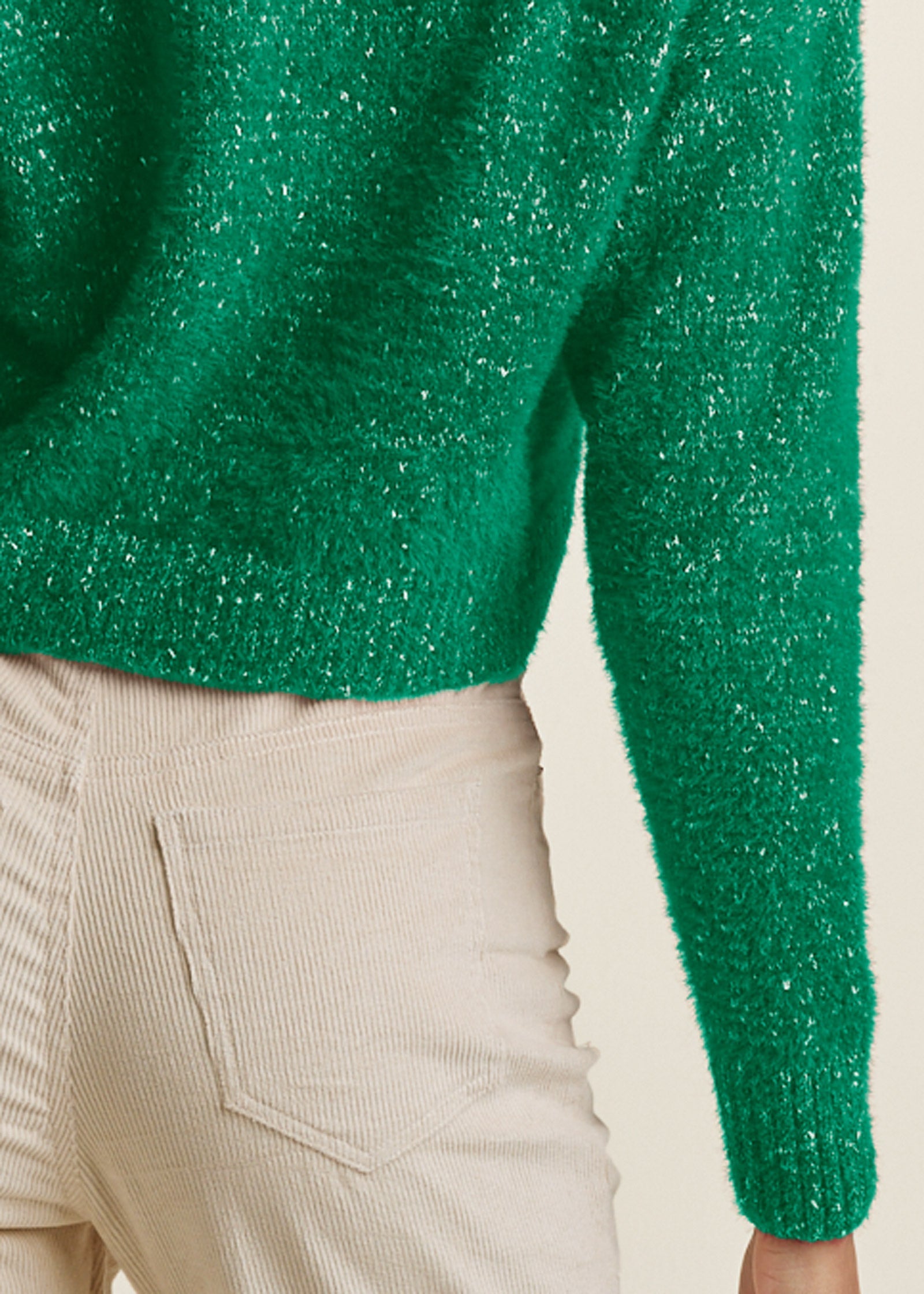 V-Neck Sweater - Emerald | Venus Value
