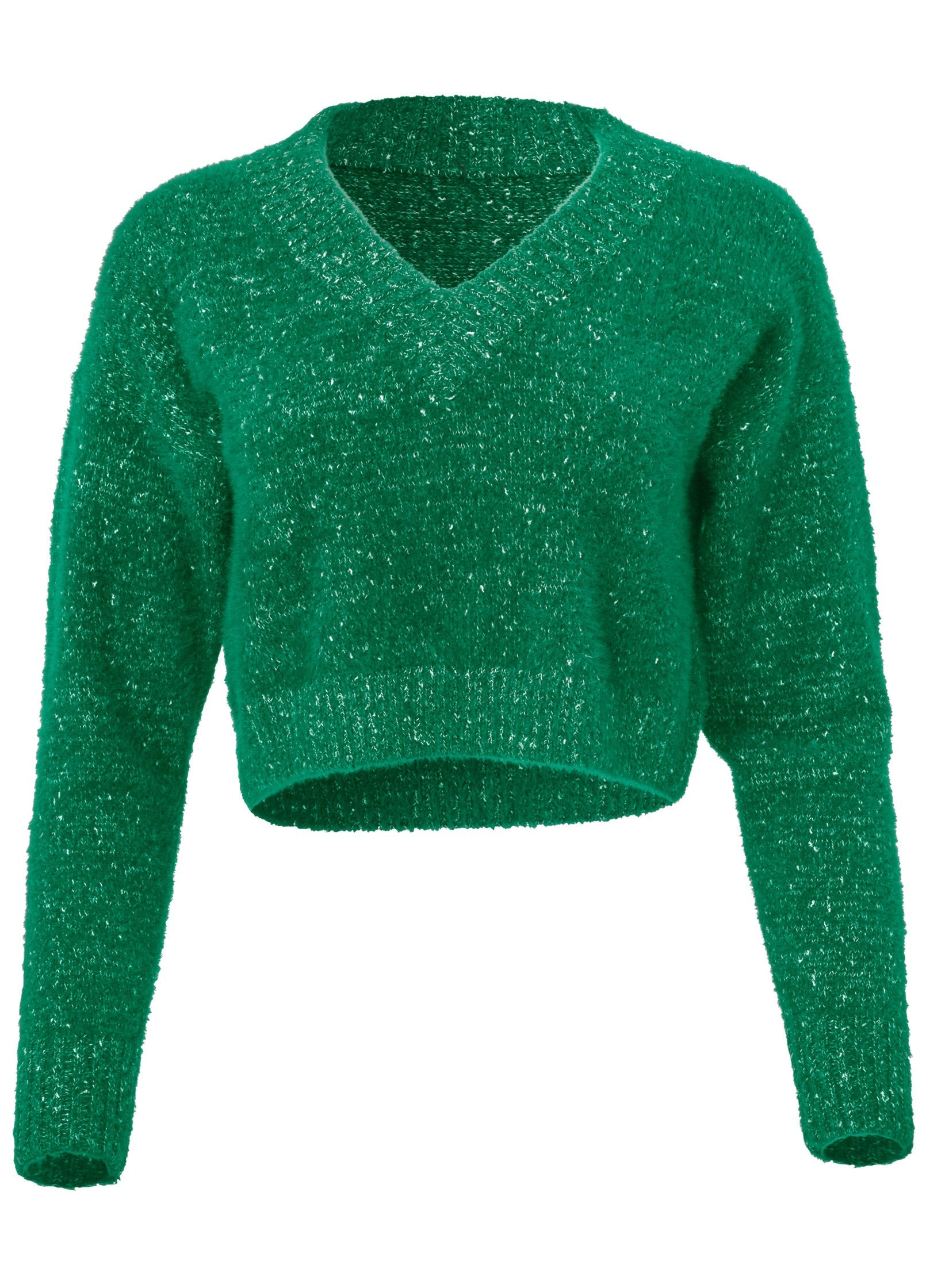 V-Neck Sweater - Emerald | Venus Value
