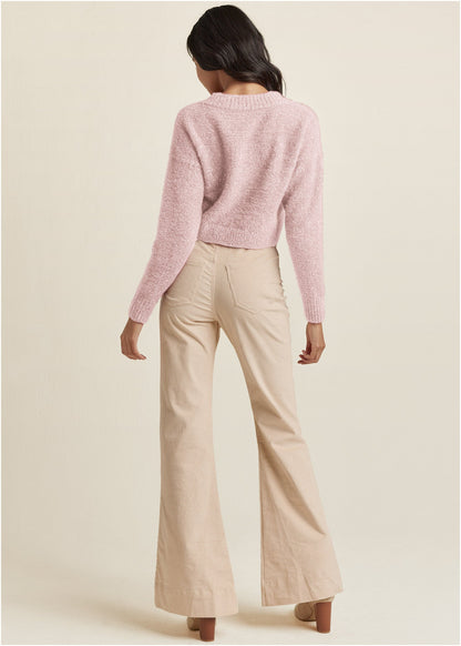 V-Neck Sweater - Pink Multi | Venus Special Offer