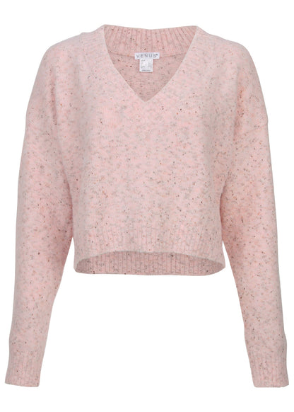V-Neck Sweater - Pink Multi | Venus Special Offer
