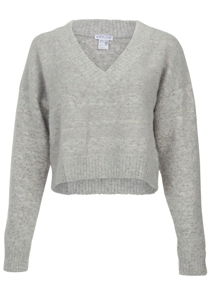 V-Neck Sweater - Medium Heather Grey | Venus Popular Choice