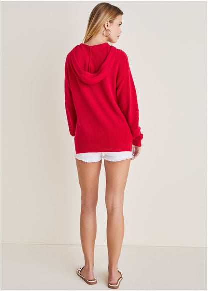 America Hoodie Sweater - Racing Red Multi | Venus Sale